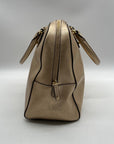 Michael Kors Metallic Gold Saffiano Leather Convertible Satchel