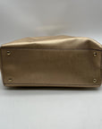 Michael Kors Metallic Gold Saffiano Leather Convertible Satchel