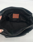 Coach Black Grain Leather & Suede Drew Satchel F40862