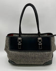 Coach Grey Vintage Herringbone Tweed Shoulder Bag 6446
