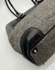 Coach Grey Vintage Herringbone Tweed Shoulder Bag 6446