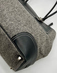 Coach Grey Vintage Herringbone Tweed Shoulder Bag 6446