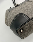 Coach Grey Vintage Herringbone Tweed Shoulder Bag 6446