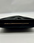 Cult Gaia Lisse Black Fabric Leather Clutch