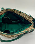 Coach Park Green Canvas Park Signature Carrie Tote