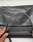 Coach Black Leather Satchel Tote Bag 9182