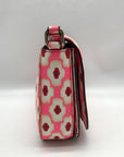 Kate Spade Pink Laurel Way Ikat Posey Foldover Crossbody bag