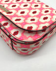 Kate Spade Pink Laurel Way Ikat Posey Foldover Crossbody bag
