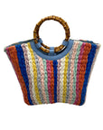 Talbots Multi-Color Straw Tote Bag