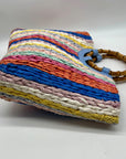 Talbots Multi-Color Straw Tote Bag
