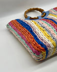 Talbots Multi-Color Straw Tote Bag