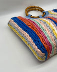 Talbots Multi-Color Straw Tote Bag