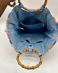 Talbots Multi-Color Straw Tote Bag