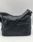 Stone Mountain Black Washed Leather Irene Hobo Bag