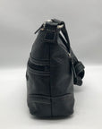 Stone Mountain Black Washed Leather Irene Hobo Bag