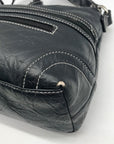Stone Mountain Black Washed Leather Irene Hobo Bag