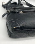 Stone Mountain Black Washed Leather Irene Hobo Bag