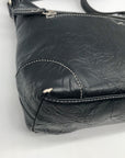 Stone Mountain Black Washed Leather Irene Hobo Bag