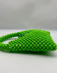 MMS Brands Green Handmade Beaded Tote Bag