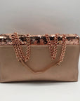 I.N.C. International Concepts Rose Gold Ajae Soft Sequin Top Handle Bag