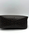 Calvin Klein Brown Monogram Zip-Top Shoulder Bag