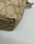 Coach Legacy Beige Canvas Signature Stripe Top Handle Bag