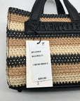 Steve Madden Beige Raffia Bflores Mini Tote With Wallet