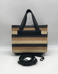 Steve Madden Beige Raffia Bflores Mini Tote With Wallet