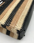 Steve Madden Beige Raffia Bflores Mini Tote With Wallet