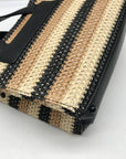 Steve Madden Beige Raffia Bflores Mini Tote With Wallet
