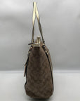 Coach Khaki and Gold Coated Canvas Peyton Pocket Large Tote Bag