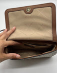 Michael Kors Cream Coated Canvas Jet Set Crossbody