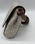 Michael Kors Cream Coated Canvas Jet Set Crossbody