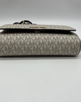 Michael Kors Cream Coated Canvas Jet Set Crossbody