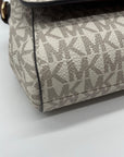 Michael Kors Cream Coated Canvas Jet Set Crossbody