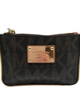 Michael Kors Brown Leather Jet Set Wristlet
