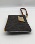 Michael Kors Brown Leather Jet Set Wristlet