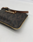 Michael Kors Brown Leather Jet Set Wristlet