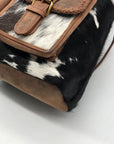Loyal West Black & White Cowhide Backpack