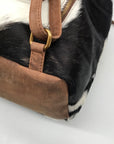 Loyal West Black & White Cowhide Backpack