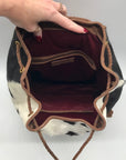 Loyal West Black & White Cowhide Backpack