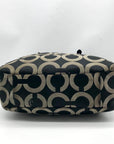 Coach Madison Black & Gray Sateen Tribeca Op Art Shoulder Bag 14133
