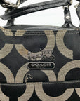 Coach Madison Black & Gray Sateen Tribeca Op Art Shoulder Bag 14133