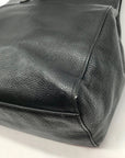 Badgley Mischka Black Leather Maya Tote Bag
