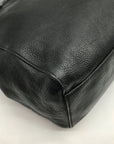 Badgley Mischka Black Leather Maya Tote Bag