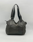 Allison Scott Black Leather Shoulder Bag