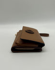 Tory Burch Brown Pebbled Leather Wallet