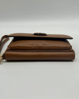 Tory Burch Brown Pebbled Leather Wallet