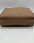 Nine West Beige Pebbled Faux Leather Crossbody Bag