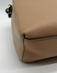 Nine West Beige Pebbled Faux Leather Crossbody Bag